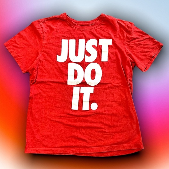 (M) Nike Tee Front Print “Just Do It” 20.5 X 26 - Picture 2 of 4